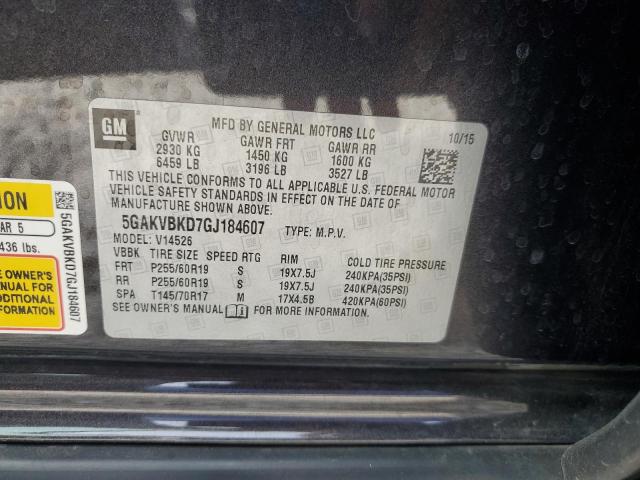 5GAKVBKD7GJ184607 - 2016 BUICK ENCLAVE 黑色 照片 13