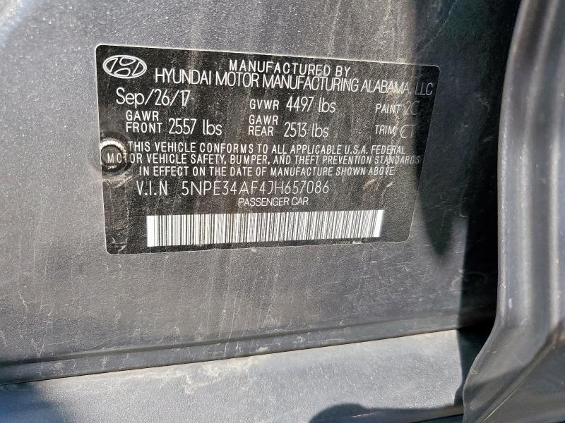 5NPE34AF4JH657086 - 2018 HYUNDAI SONATA SPORT Boz foto 12