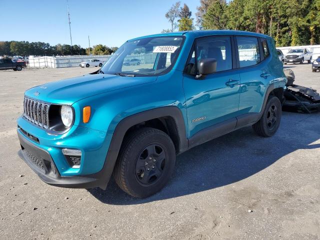 ZACNJBAB8LPL65827 - 2020 JEEP RENEGADE SPORT TURQUOISE photo 1