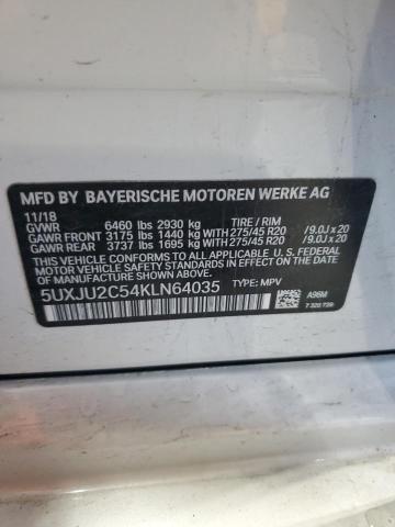 5UXJU2C54KLN64035 - 2019 BMW X5 XDRIVE50I 白色 照片 13