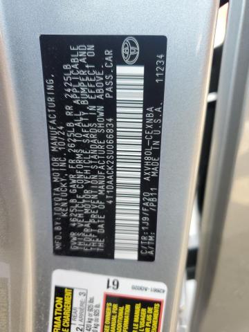 4T1DAACK2SU066834 - 2025 TOYOTA CAMRY XSE GRAY photo 12