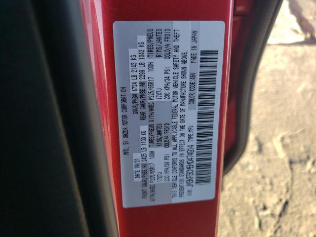 JM3KFBCM5M0474914 - 2021 MAZDA CX-5 TOURING წითელი ფოტო 14