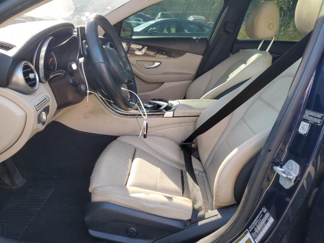 55SWF4KB2FU031158 - 2015 MERCEDES-BENZ C 300 4MATIC BLUE photo 7