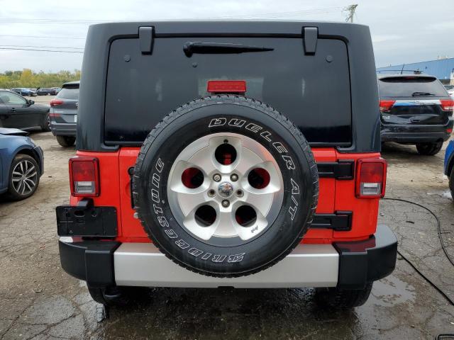 1C4AJWBGXEL321001 - 2014 JEEP WRANGLER SAHARA RED photo 6