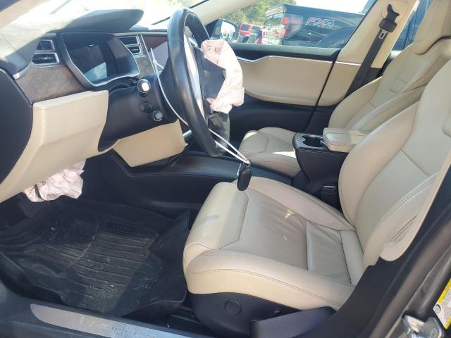 5YJSA1E23HF204729 - 2017 TESLA MODEL S Сірий фото 7