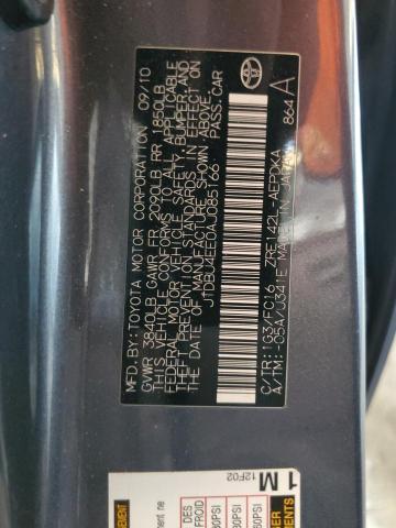 JTDBU4EE0AJ085166 - 2010 TOYOTA COROLLA BASE رمادي صورة 12