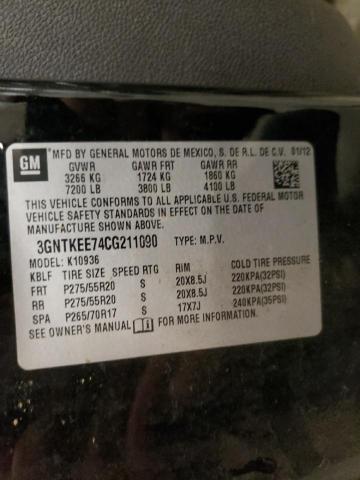 3GNTKEE74CG211090 - 2012 CHEVROLET AVALANCHE LS BLACK photo 12