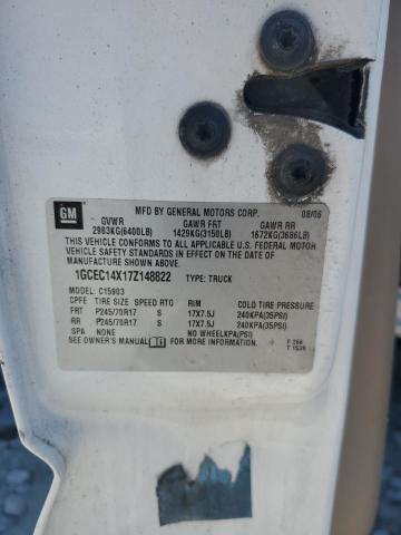 1GCEC14X17Z148822 - 2007 CHEVROLET SILVERADO C1500 CLASSIC თეთრი ფოტო 12