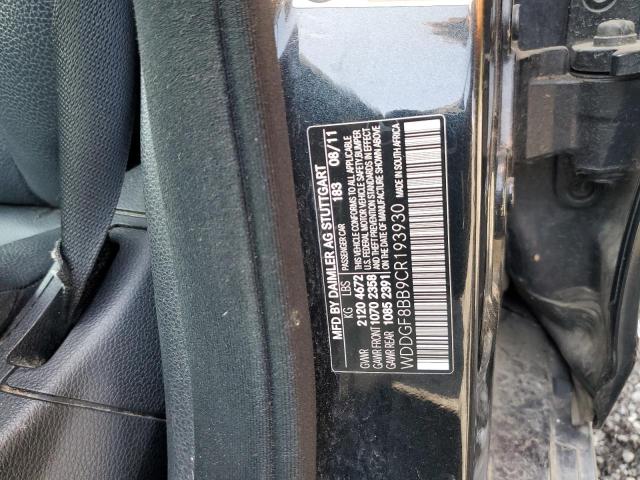 WDDGF8BB9CR193930 - 2012 MERCEDES-BENZ C 300 4MATIC BLACK photo 12