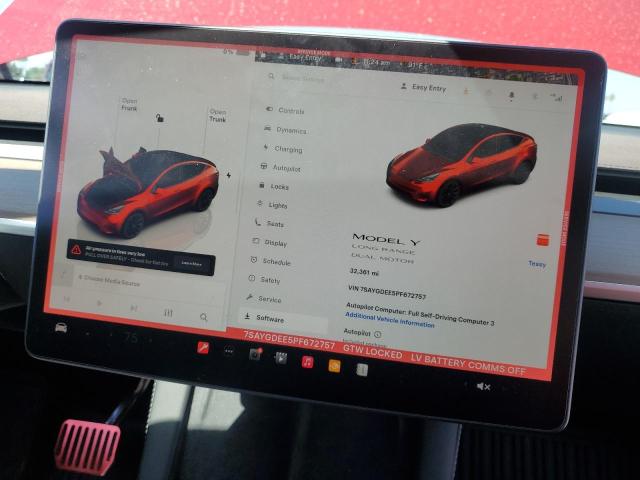 7SAYGDEE5PF672757 - 2023 TESLA MODEL Y 红色 照片 9