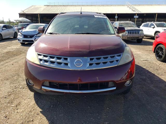 JN8AZ08T06W406041 - 2006 NISSAN MURANO SL BURGUNDY photo 5