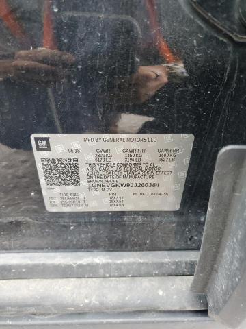 1GNEVGKW9JJ260384 - 2018 CHEVROLET TRAVERSE LT 黑色 照片 13