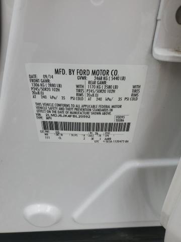 2LMDJ6JK4FBL20592 - 2015 LINCOLN MKX 白色 照片 14