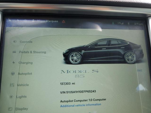 5YJSA1H10EFP65243 - 2014 TESLA MODEL S შავი ფოტო 9