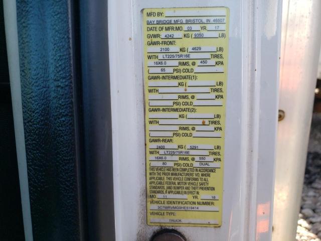 3C7WRVMG9HE519414 - 2017 RAM PROMASTER 3500 STANDARD Weiß Foto 12