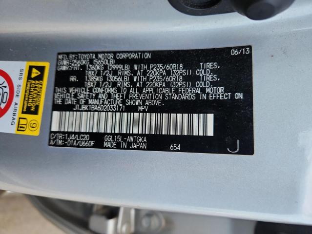 JTJBK1BA6D2033171 - 2013 LEXUS RX 350 BASE Gümüş foto 13