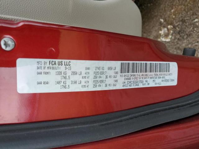 2C4RC1BG3GR157620 - 2016 CHRYSLER TOWN & COU TOURING წითელი ფოტო 13