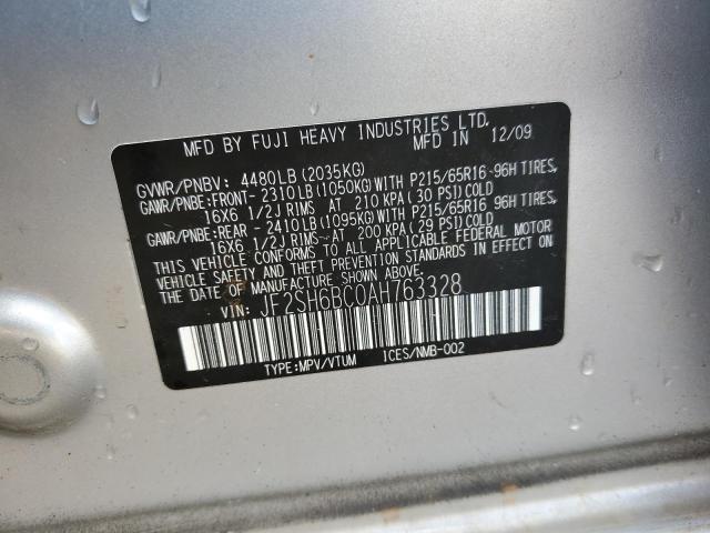 JF2SH6BC0AH763328 - 2010 SUBARU FORESTER XS Silber Foto 13