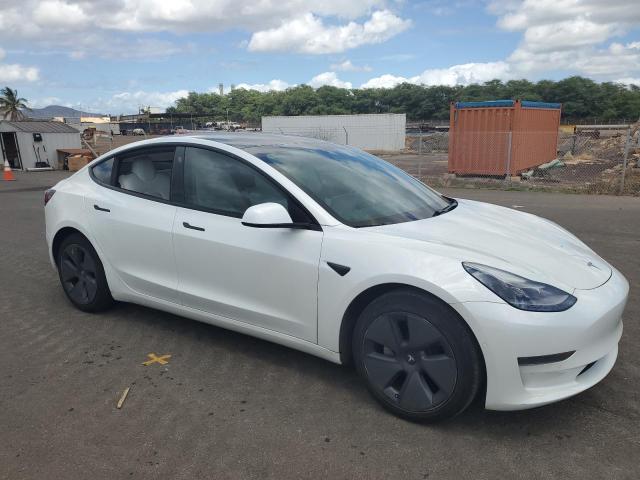 5YJ3E1EA7MF928823 - 2021 TESLA MODEL 3 WHITE photo 4