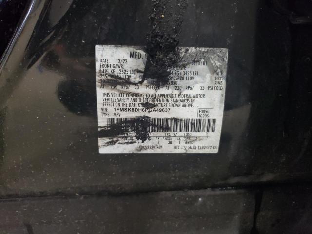 1FMSK8DH6PGA49637 - 2023 FORD EXPLORER XLT Сгоревший фото 13