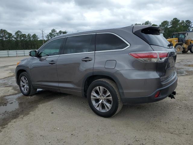 5TDKKRFH5ES024223 - 2014 TOYOTA HIGHLANDER XLE GRAY photo 2