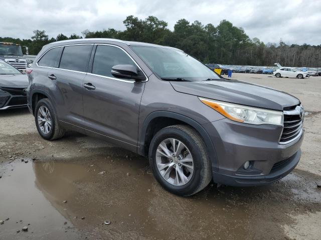 5TDKKRFH5ES024223 - 2014 TOYOTA HIGHLANDER XLE GRAY photo 4