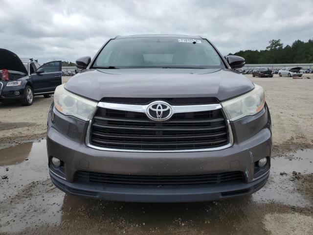 5TDKKRFH5ES024223 - 2014 TOYOTA HIGHLANDER XLE GRAY photo 5