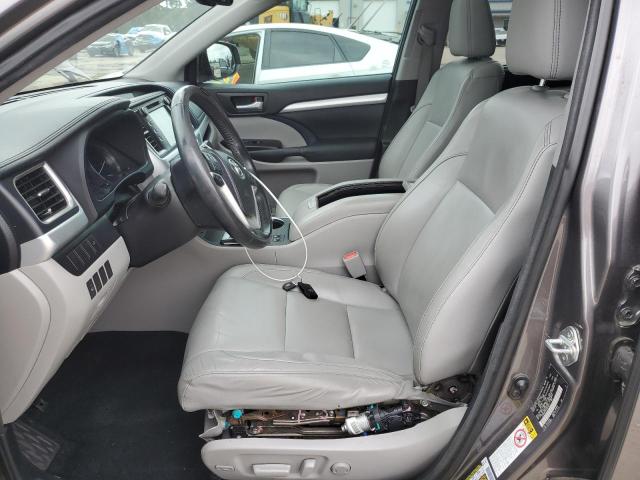 5TDKKRFH5ES024223 - 2014 TOYOTA HIGHLANDER XLE GRAY photo 7