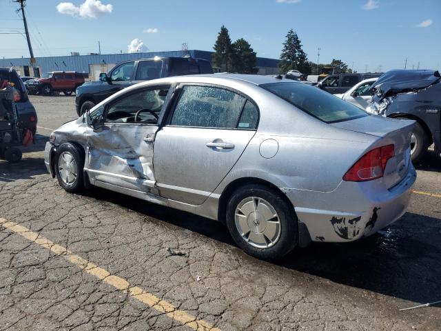 JHMFA36228S017947 - 2008 HONDA CIVIC HYBRID SILVER photo 2