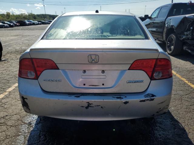 JHMFA36228S017947 - 2008 HONDA CIVIC HYBRID SILVER photo 6