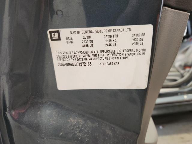 2G4WD582061272185 - 2006 BUICK LACROSSE CXL CHARCOAL photo 12