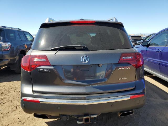 2HNYD2H70BH514055 - 2011 ACURA MDX ADVANCE CHARCOAL photo 6