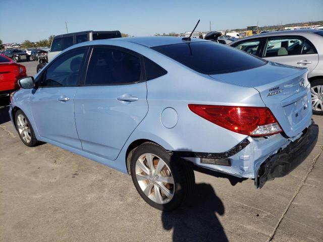 KMHCU4AEXDU435833 - 2013 HYUNDAI ACCENT GLS BLUE photo 2