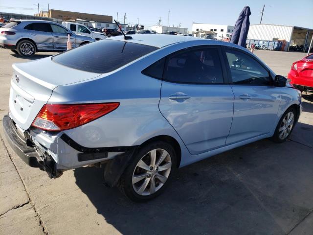 KMHCU4AEXDU435833 - 2013 HYUNDAI ACCENT GLS BLUE photo 3