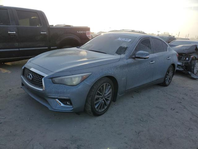 JN1EV7AR6JM433607 - 2018 INFINITI Q50 LUXE BLUE photo 1