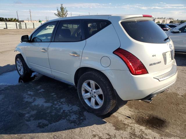 JN8AZ08T27W505817 - 2007 NISSAN MURANO SL WHITE photo 3