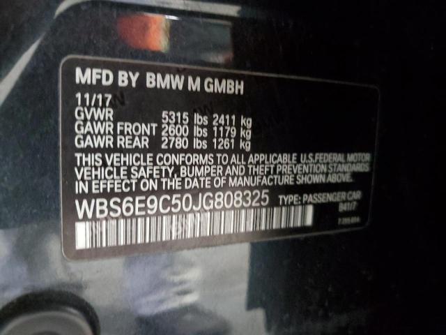 WBS6E9C50JG808325 - 2018 BMW M6 GRAN COUPE CHARCOAL photo 12