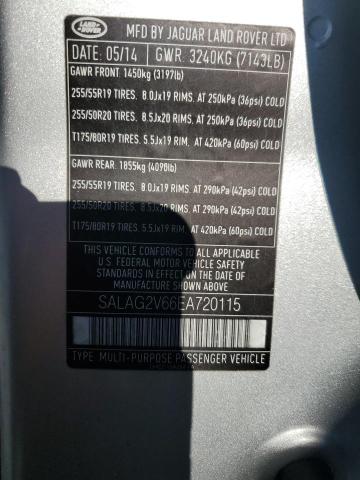 SALAG2V66EA720115 - 2014 LAND ROVER LR4 HSE 银色 照片 13