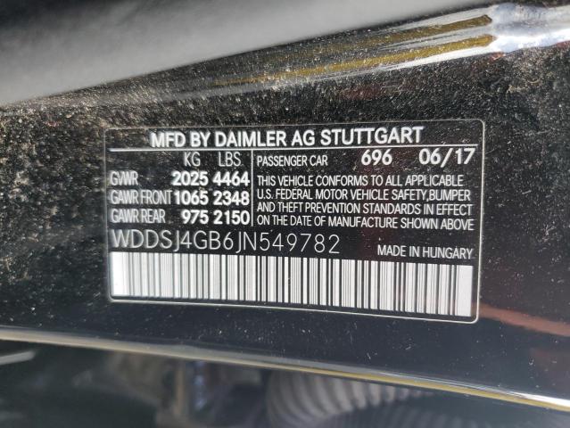 WDDSJ4GB6JN549782 - 2018 MERCEDES-BENZ CLA 250 4MATIC BLACK photo 13