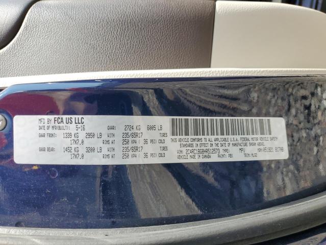 2C4RC1BG8HR512573 - 2017 CHRYSLER PACIFICA TOURING L BLUE photo 13