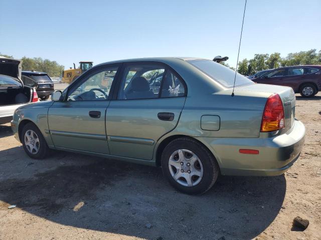 KMHCG45C24U503929 - 2004 HYUNDAI ACCENT GL მწვანე ფოტო 2