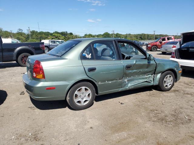 KMHCG45C24U503929 - 2004 HYUNDAI ACCENT GL მწვანე ფოტო 3