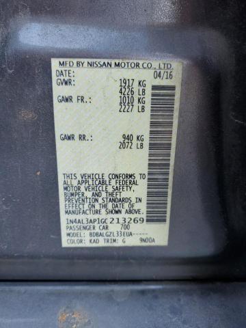 1N4AL3AP1GC213269 - 2016 NISSAN ALTIMA 2.5 GRAY photo 12