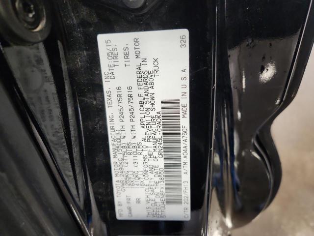 5TFUU4EN8FX138550 - 2015 TOYOTA TACOMA ACCESS CAB 黑色 照片 12