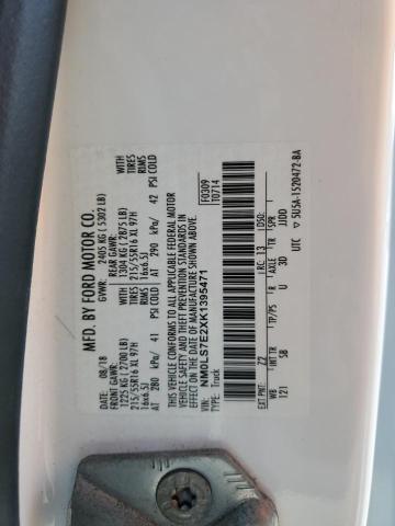 NM0LS7E2XK1395471 - 2019 FORD TRANSIT CO XL თეთრი ფოტო 13