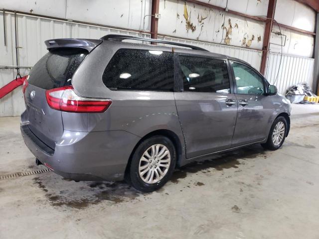 5TDYK3DC8FS551253 - 2015 TOYOTA SIENNA XLE GRAY photo 3