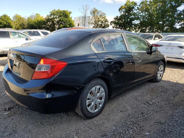 19XFB2F58CE357070 - 2012 HONDA CIVIC LX BLACK photo 3