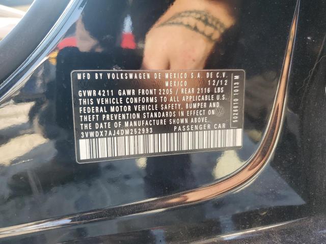 3VWDX7AJ4DM252993 - 2013 VOLKSWAGEN JETTA SE 黑色 照片 13