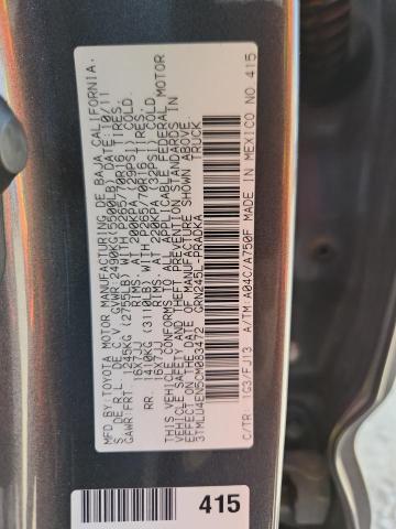 3TMLU4EN5CM083472 - 2012 TOYOTA TACOMA DOUBLE CAB ნაცრისფერი ფოტო 13