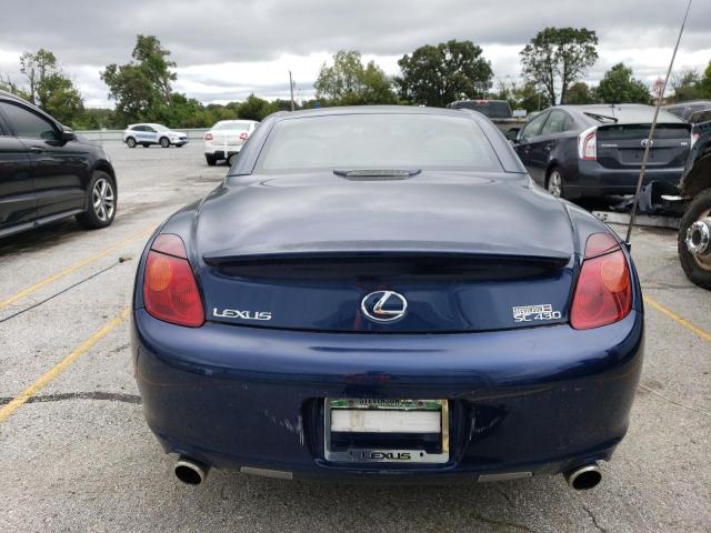 JTHFN48Y820022665 - 2002 LEXUS SC 430 BLUE photo 6